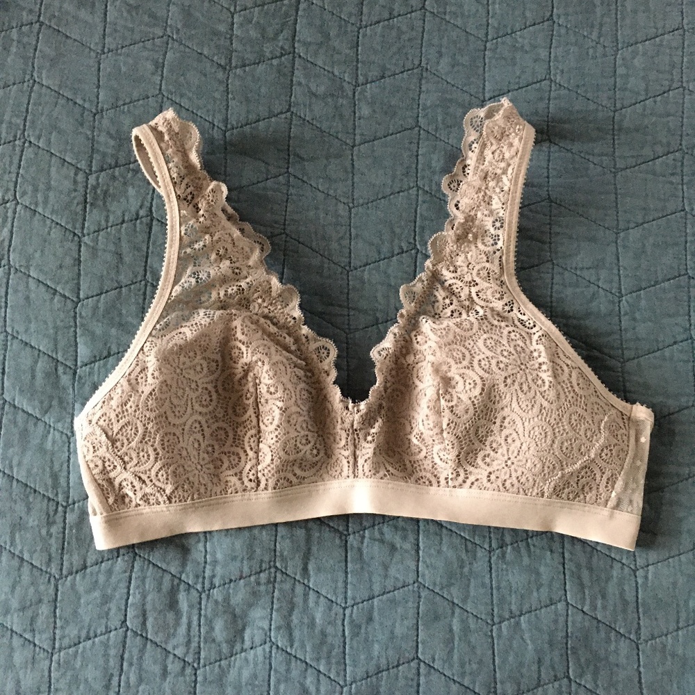 Aerie Bralette, Taupe, Large, NWOT